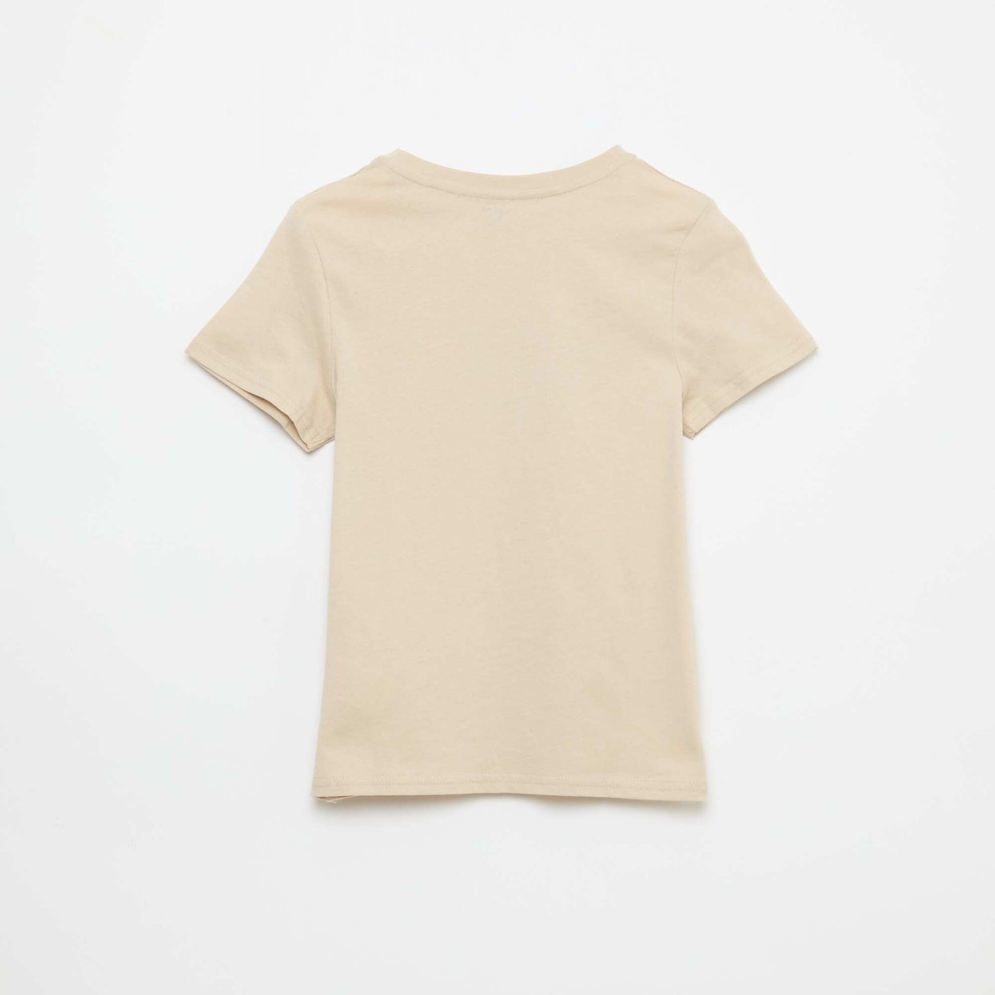 Slogan print t-shirt BEIGE