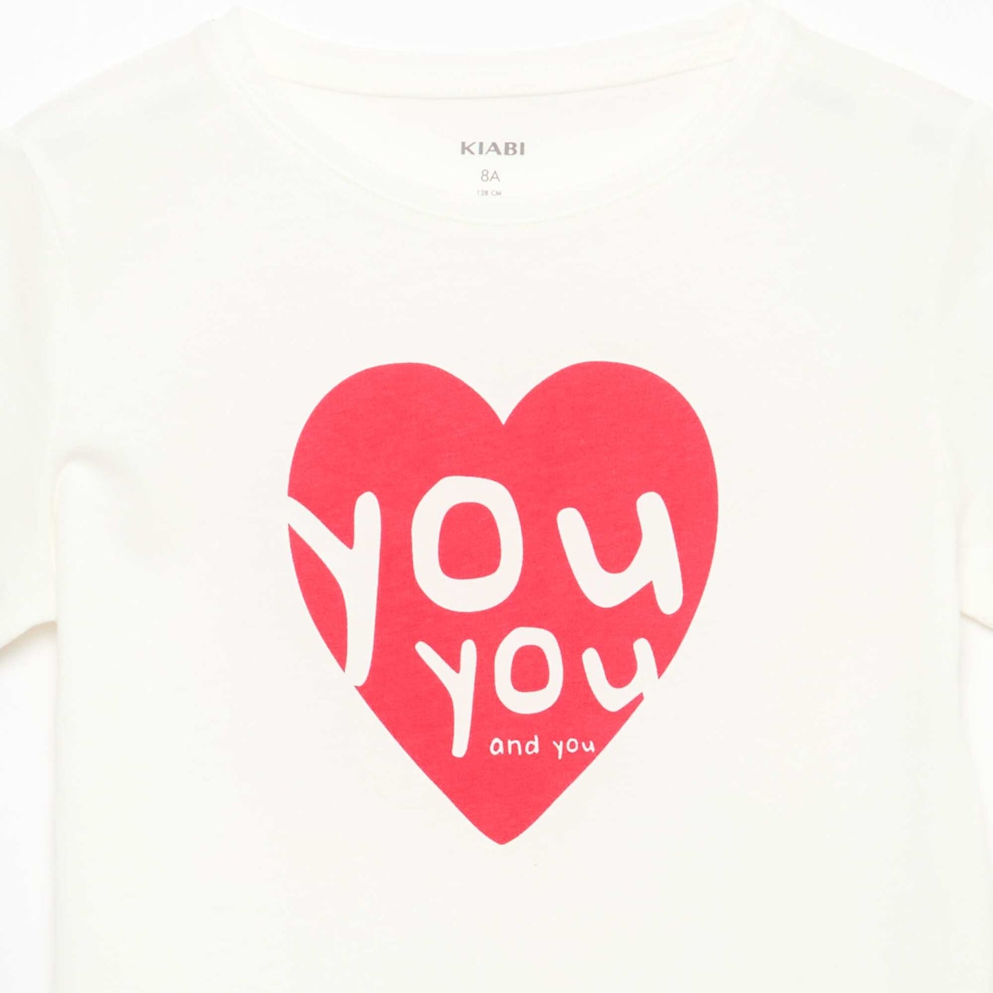 Message print short-sleeved T-shirt WHITE