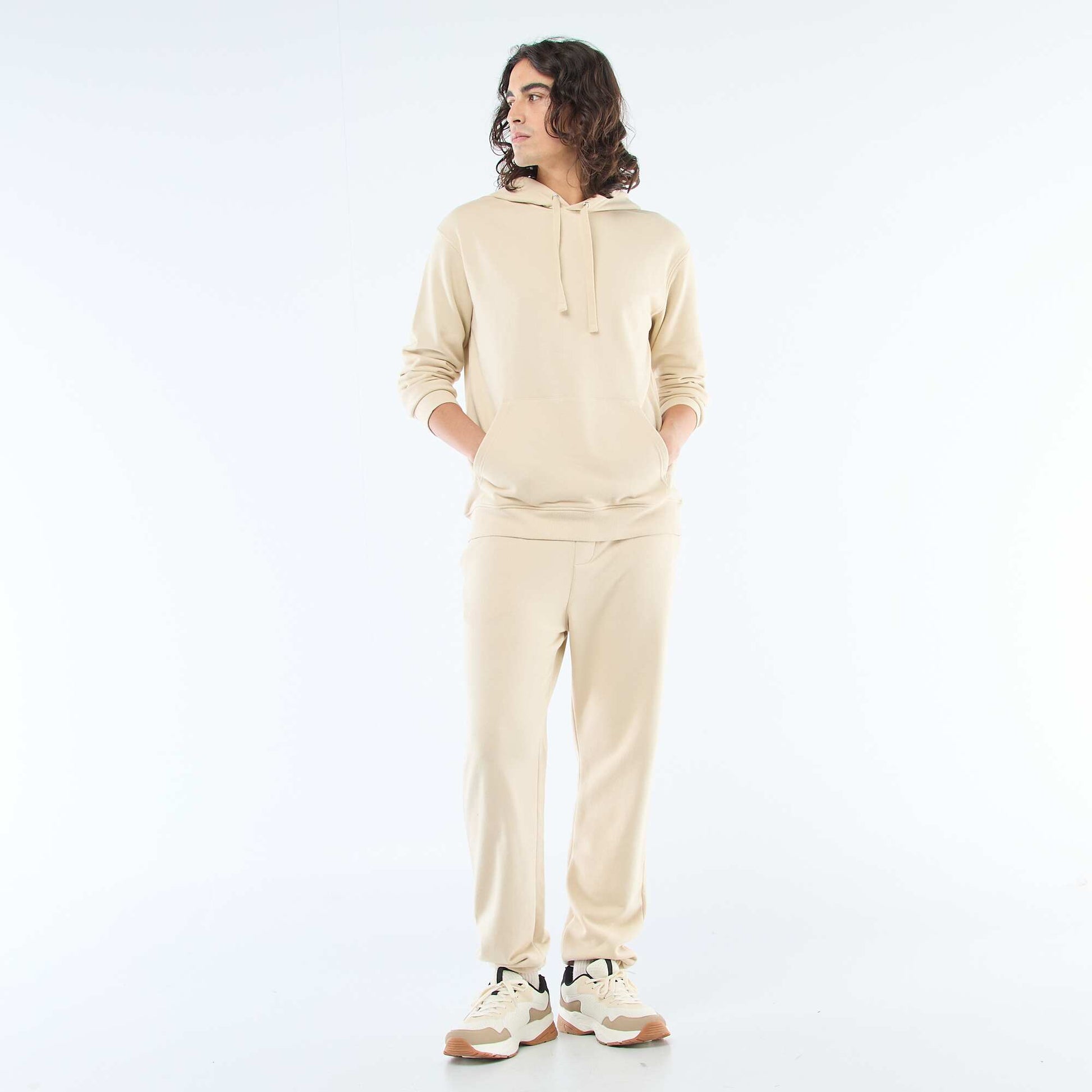 French Terry Hoodie BEIGE