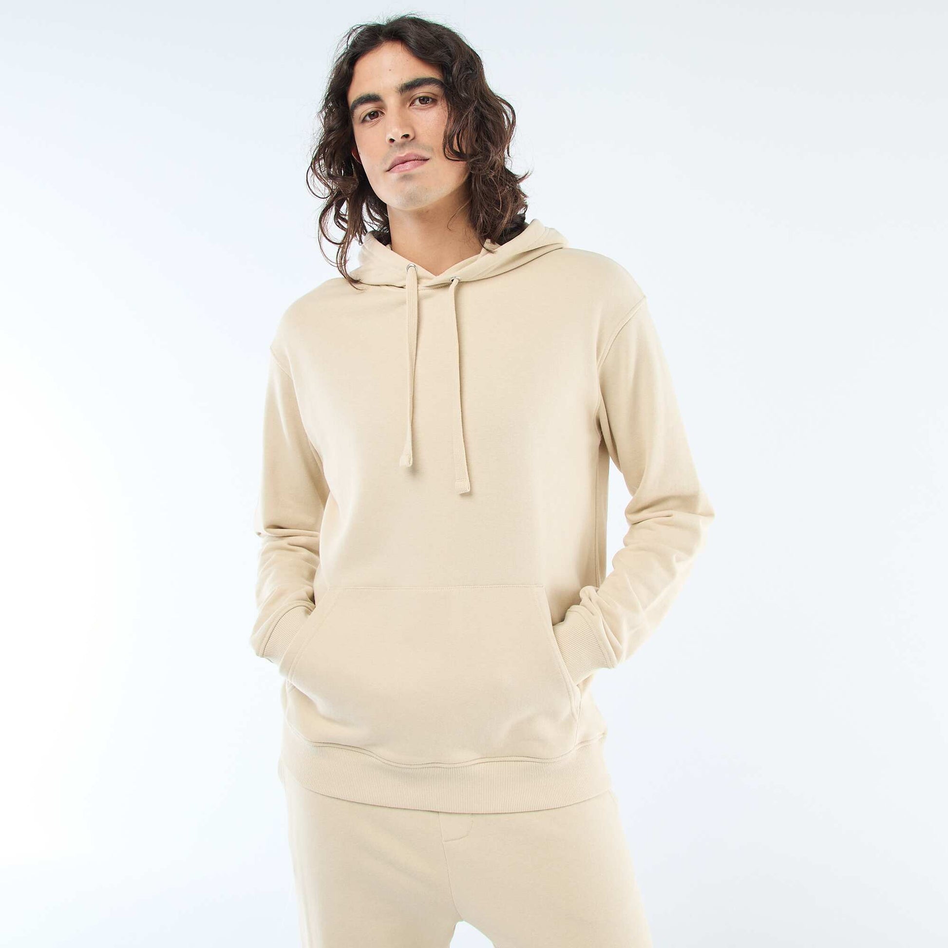 French Terry Hoodie BEIGE