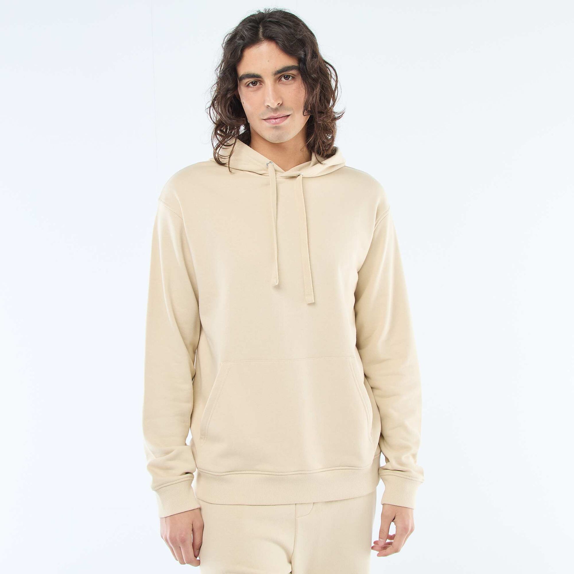 French Terry Hoodie BEIGE