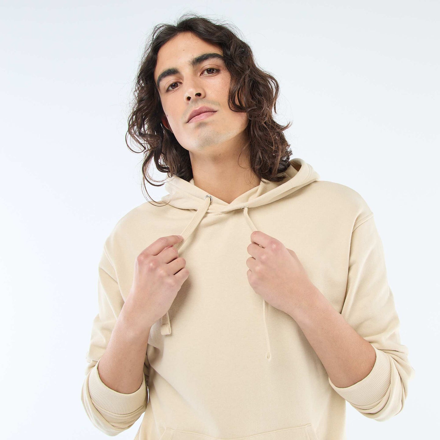 French Terry Hoodie BEIGE