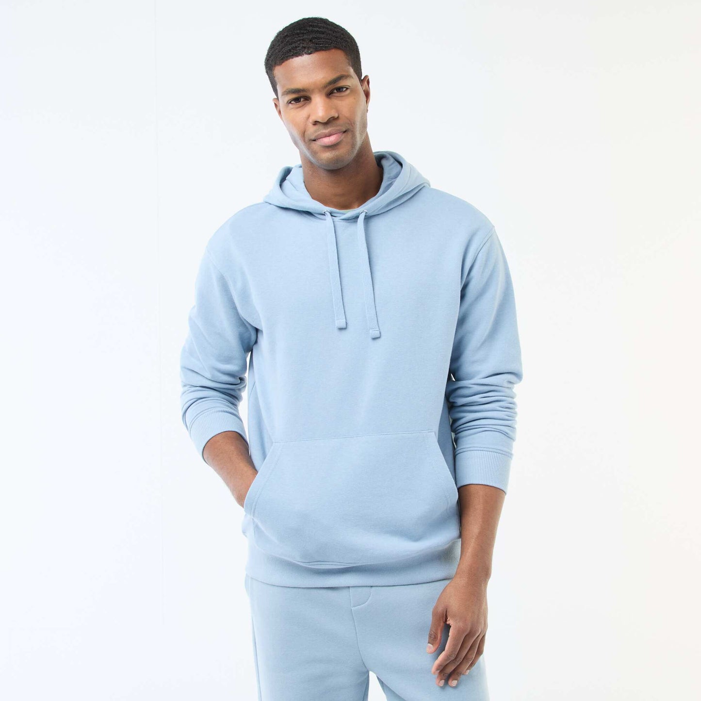 French Terry Hoodie BLUE