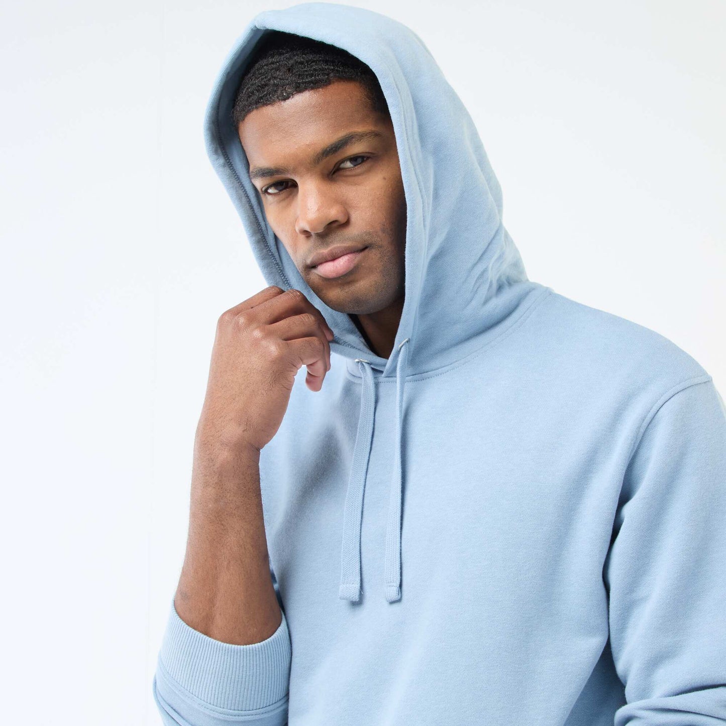 French Terry Hoodie BLUE