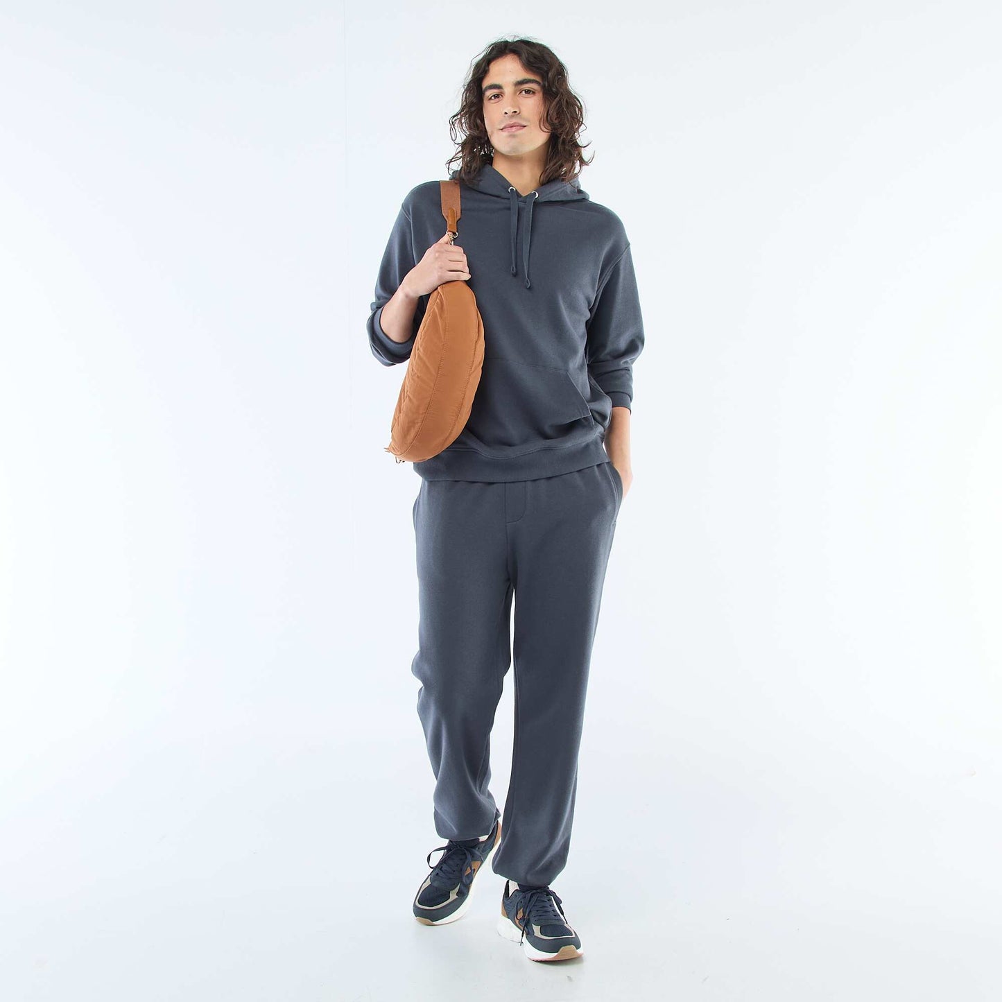 French Terry Hoodie BLUE