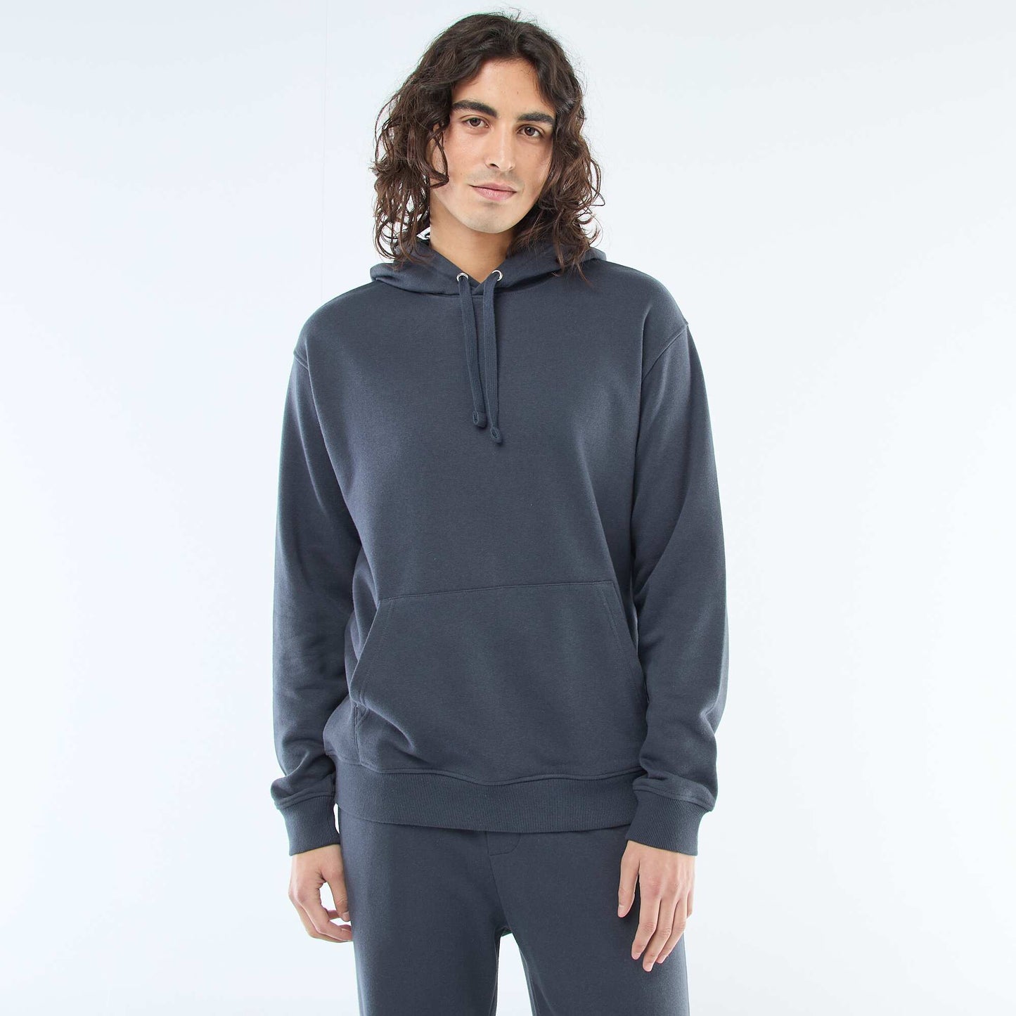 French Terry Hoodie BLUE