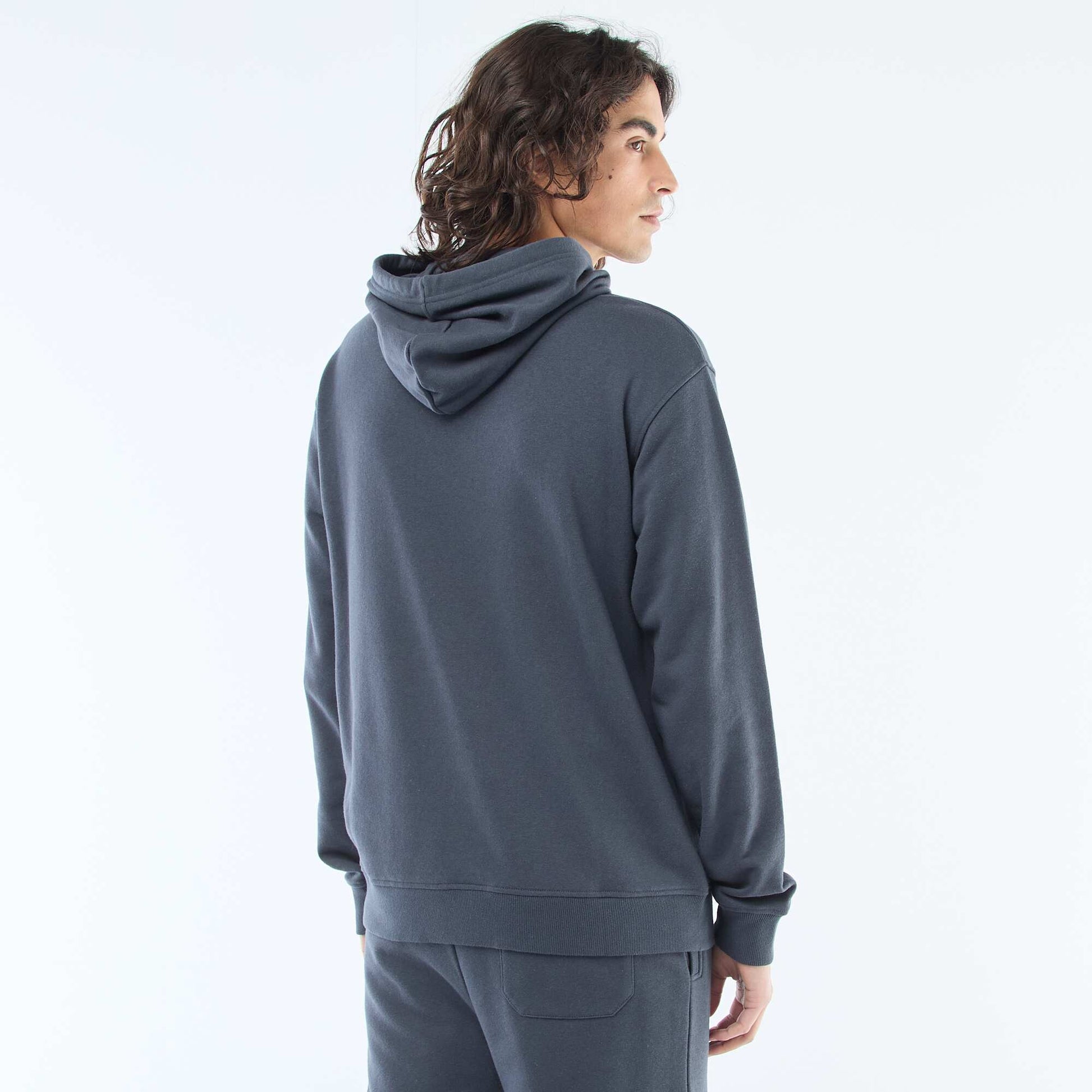 French Terry Hoodie BLUE