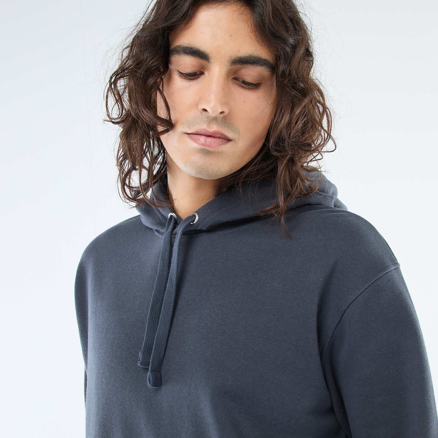 French Terry Hoodie BLUE