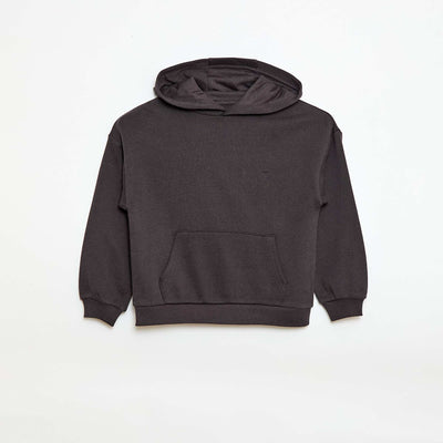 Loose Fit Hooded Sweatshirt BLACK