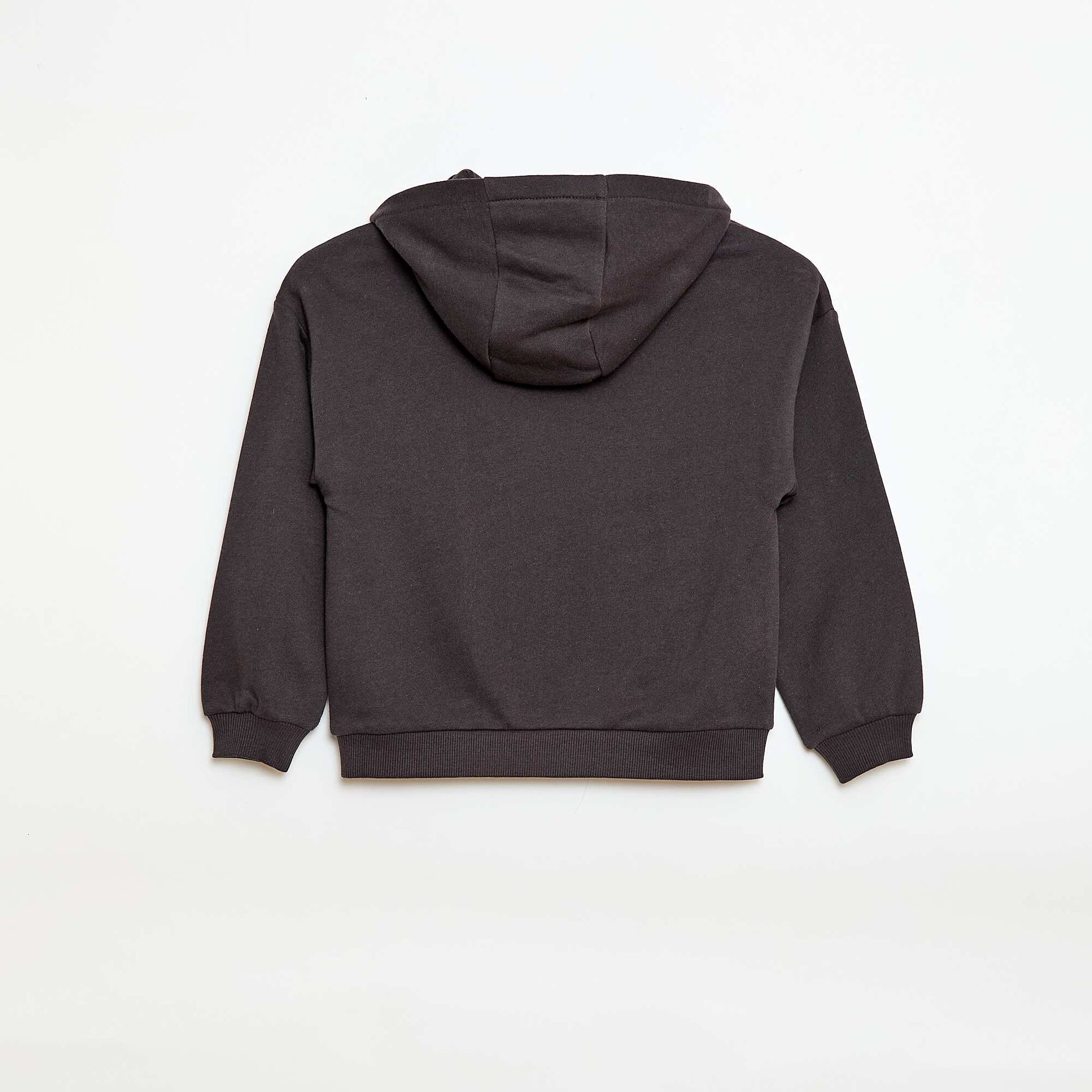 Loose Fit Hooded Sweatshirt BLACK