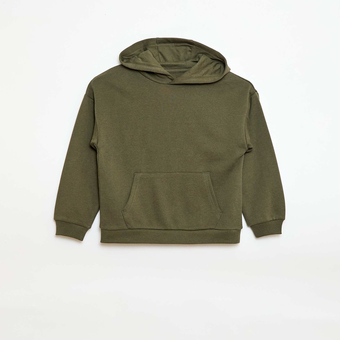 Loose Fit Hooded Sweatshirt GREEN