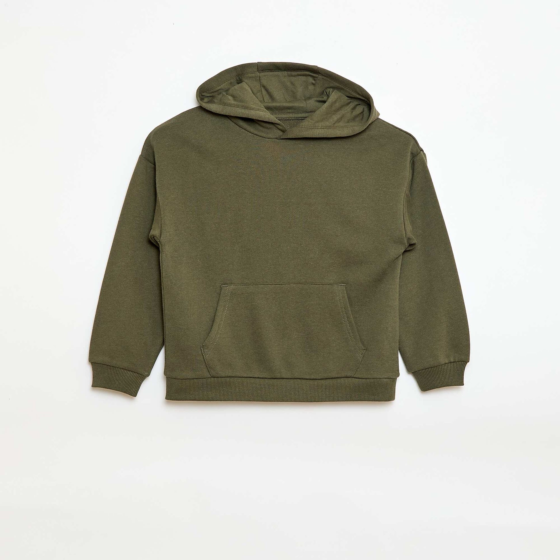 Loose Fit Hooded Sweatshirt GREEN
