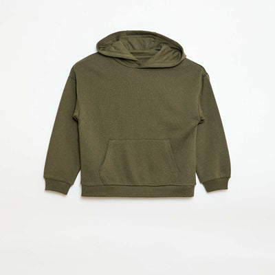 Loose Fit Hooded Sweatshirt GREEN