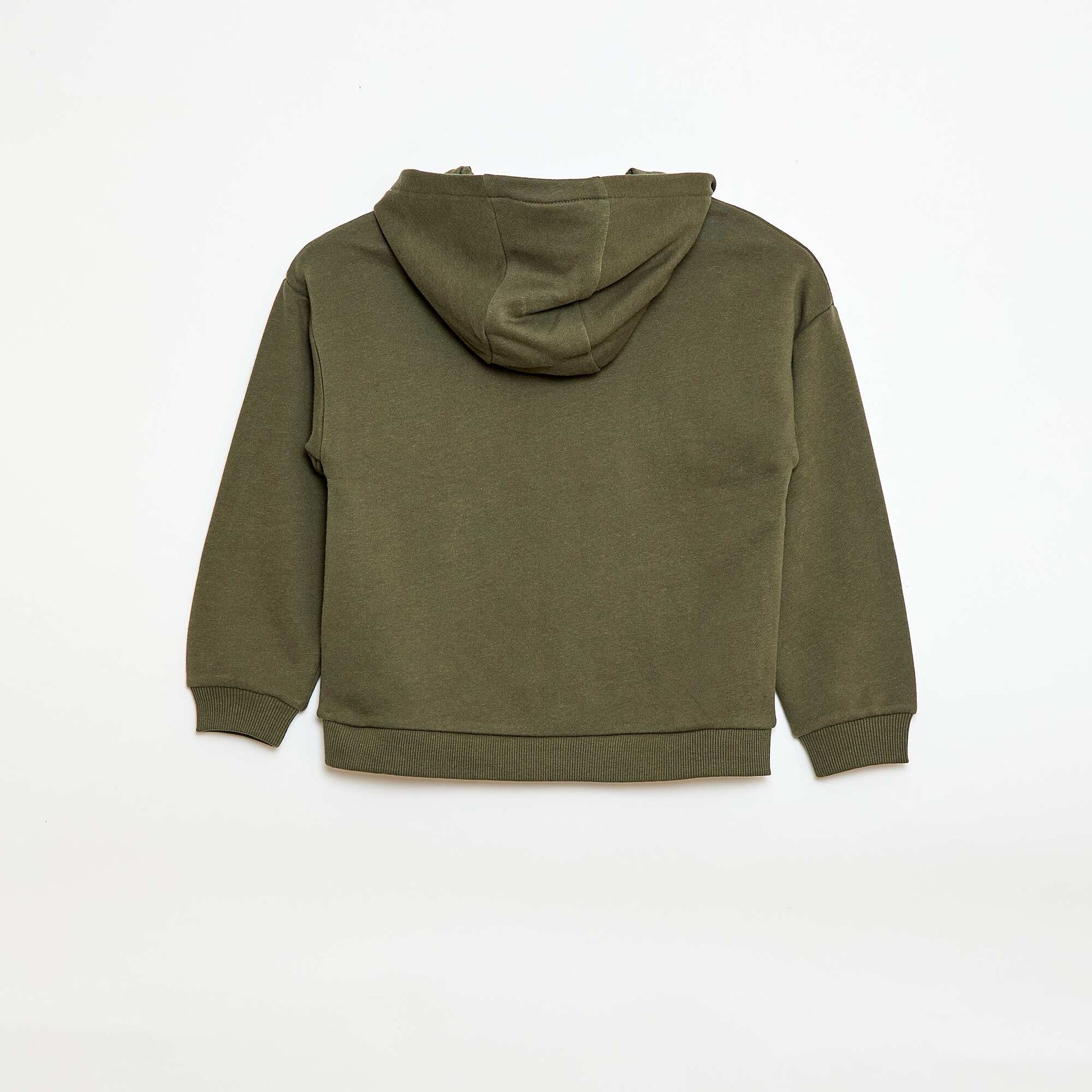 Loose Fit Hooded Sweatshirt GREEN