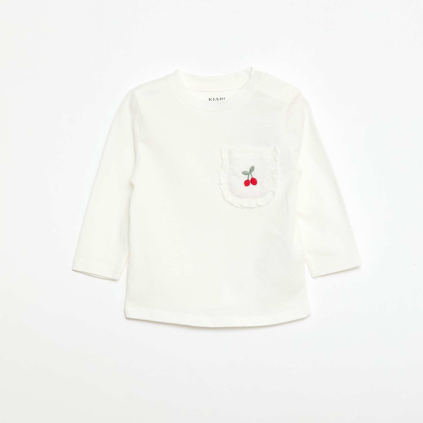 T-shirt with decorative pocket WHITE