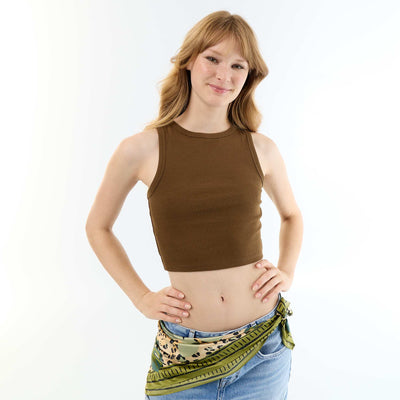American Armhole Tank Top KHAKI