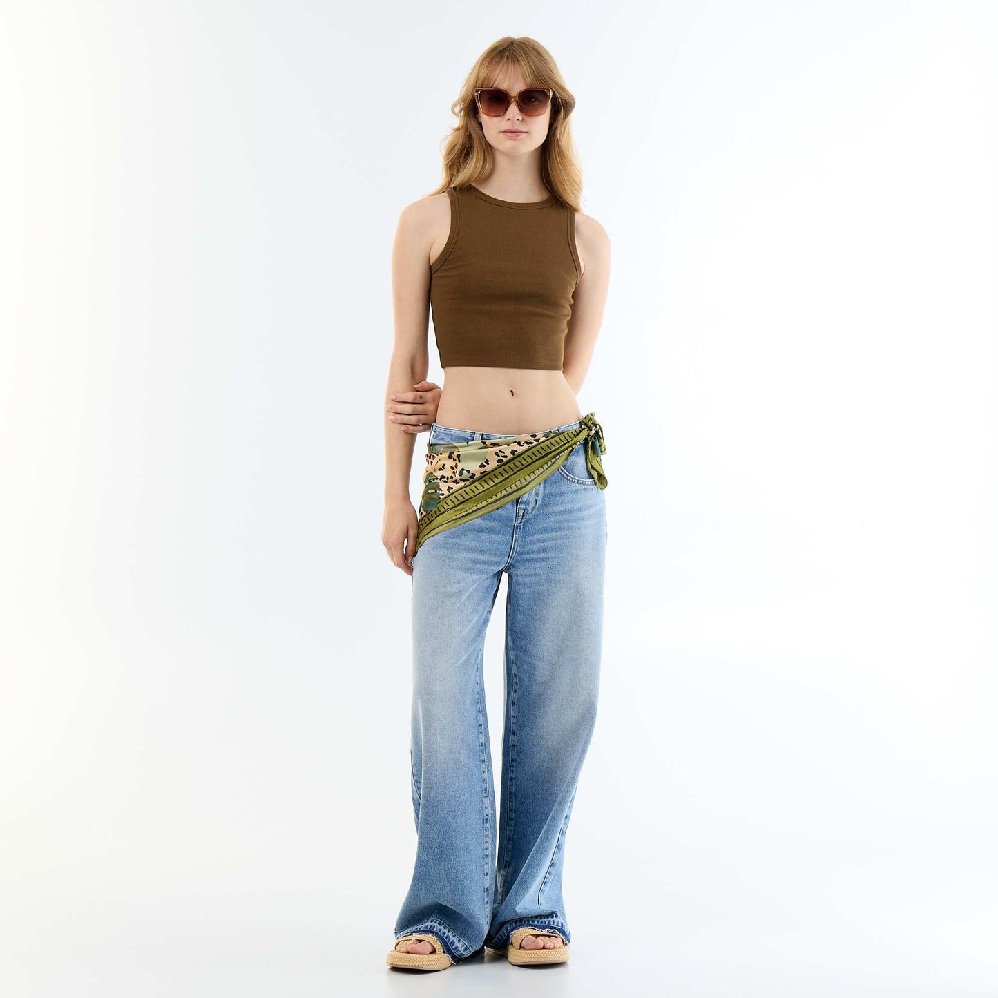 American Armhole Tank Top KHAKI