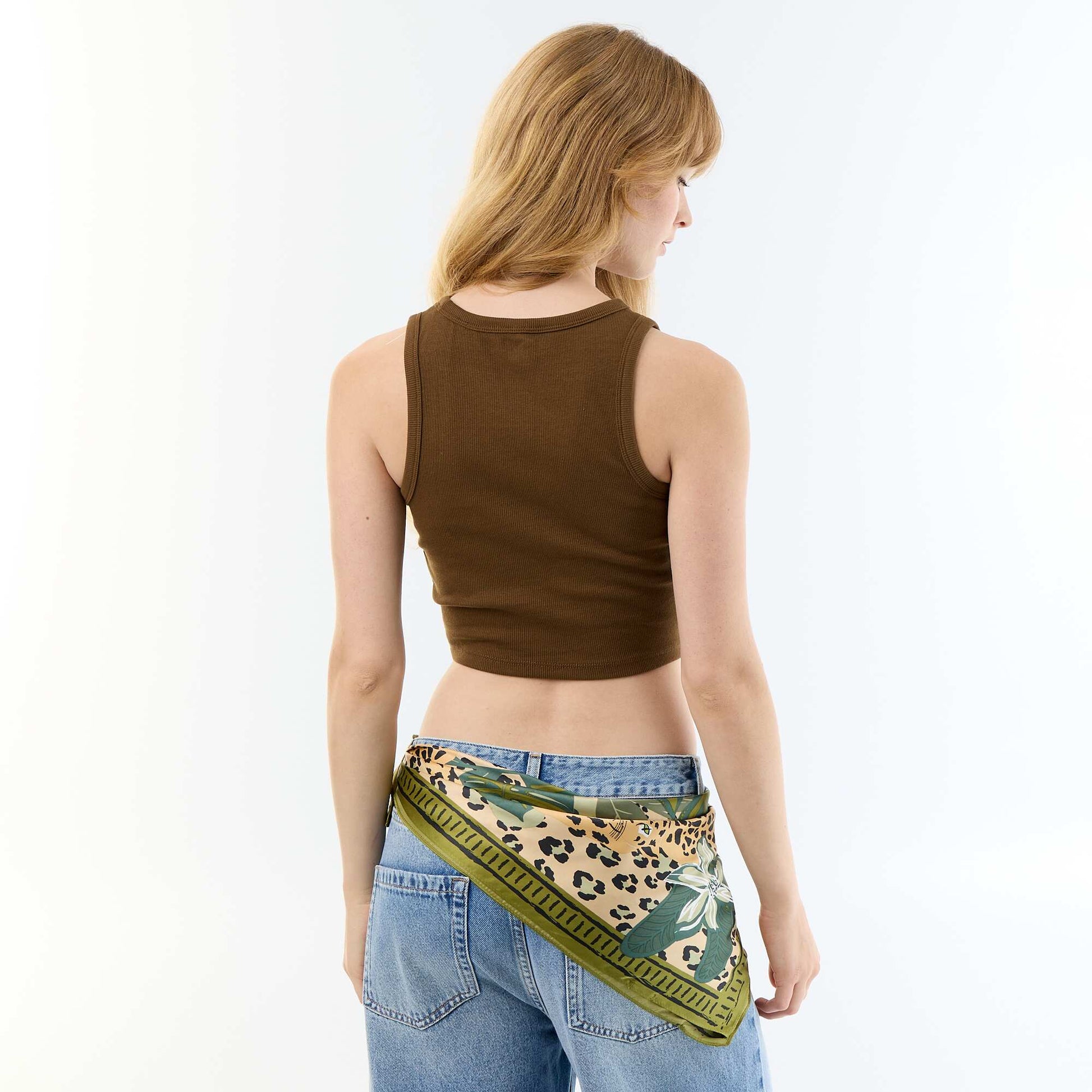 American Armhole Tank Top KHAKI