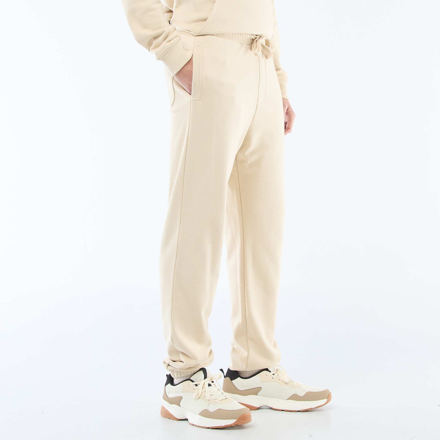 Solid French Terry Joggers BEIGE