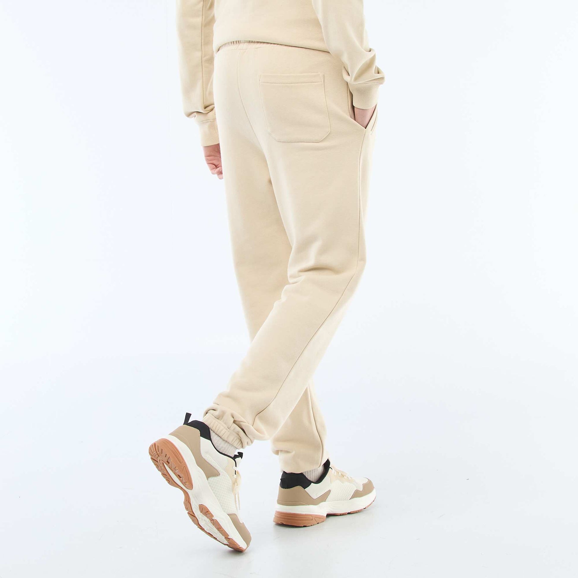 Solid French Terry Joggers BEIGE