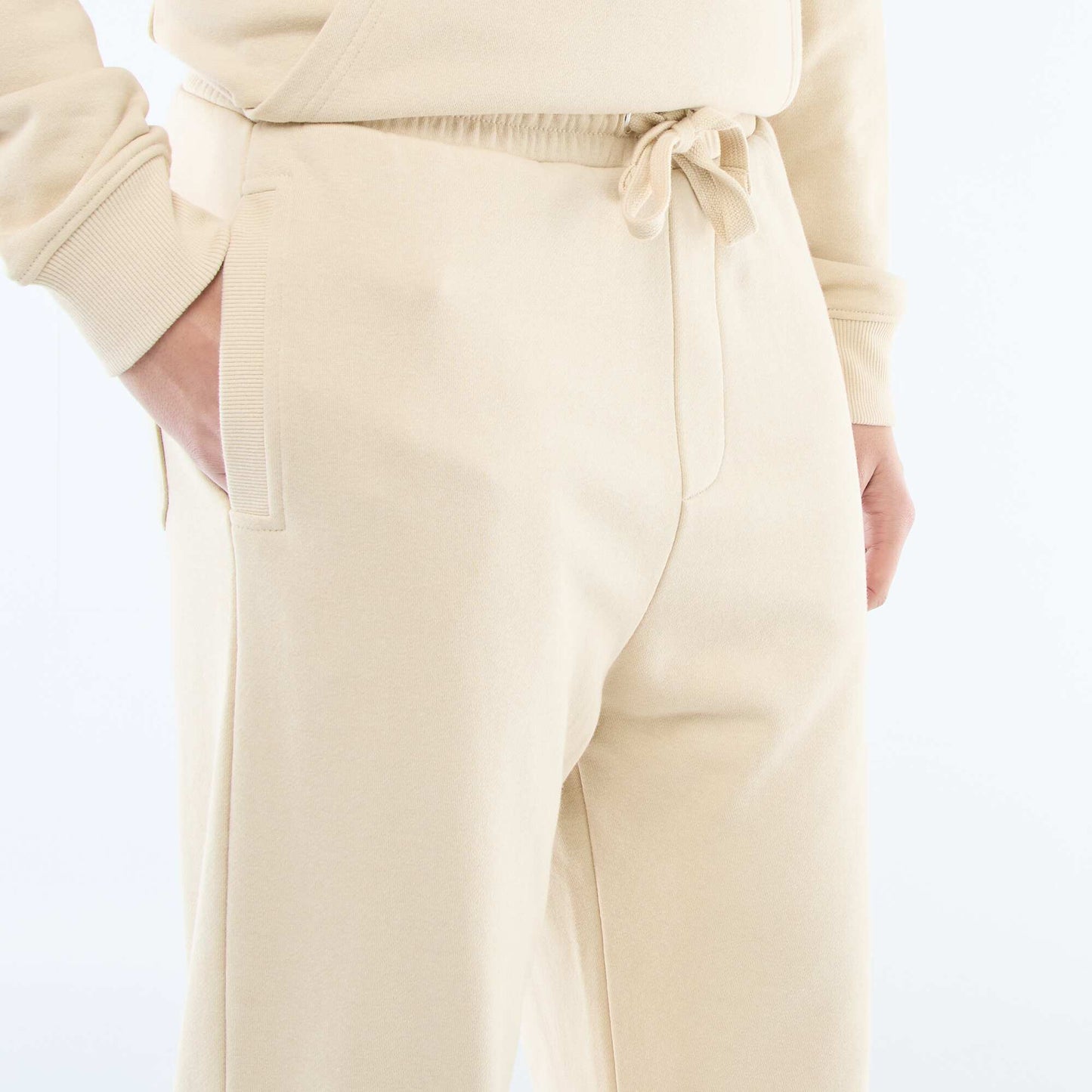 Solid French Terry Joggers BEIGE