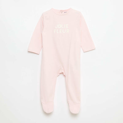 Long-Sleeved Footed Pajamas PINK