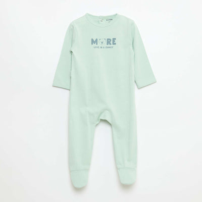 Long-Sleeved Footed Pajamas BLUE
