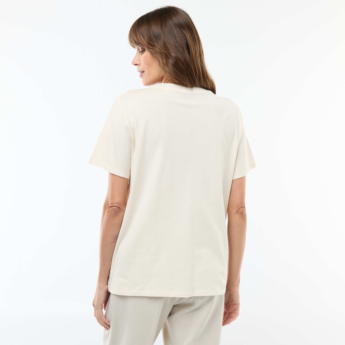 Printed Short-Sleeved Nursing T-Shirt WHITE