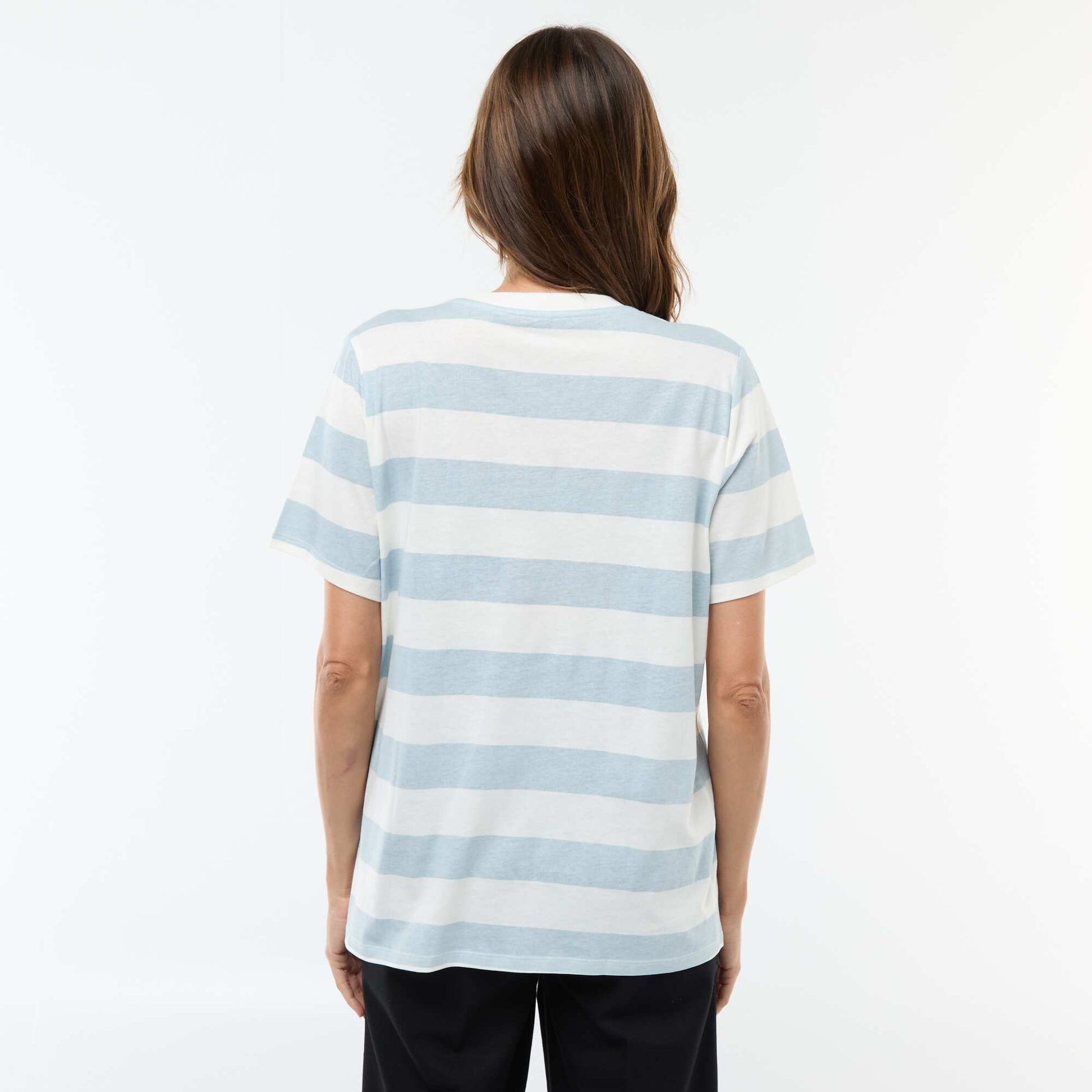 Printed Short-Sleeve Nursing T-Shirt BLUE