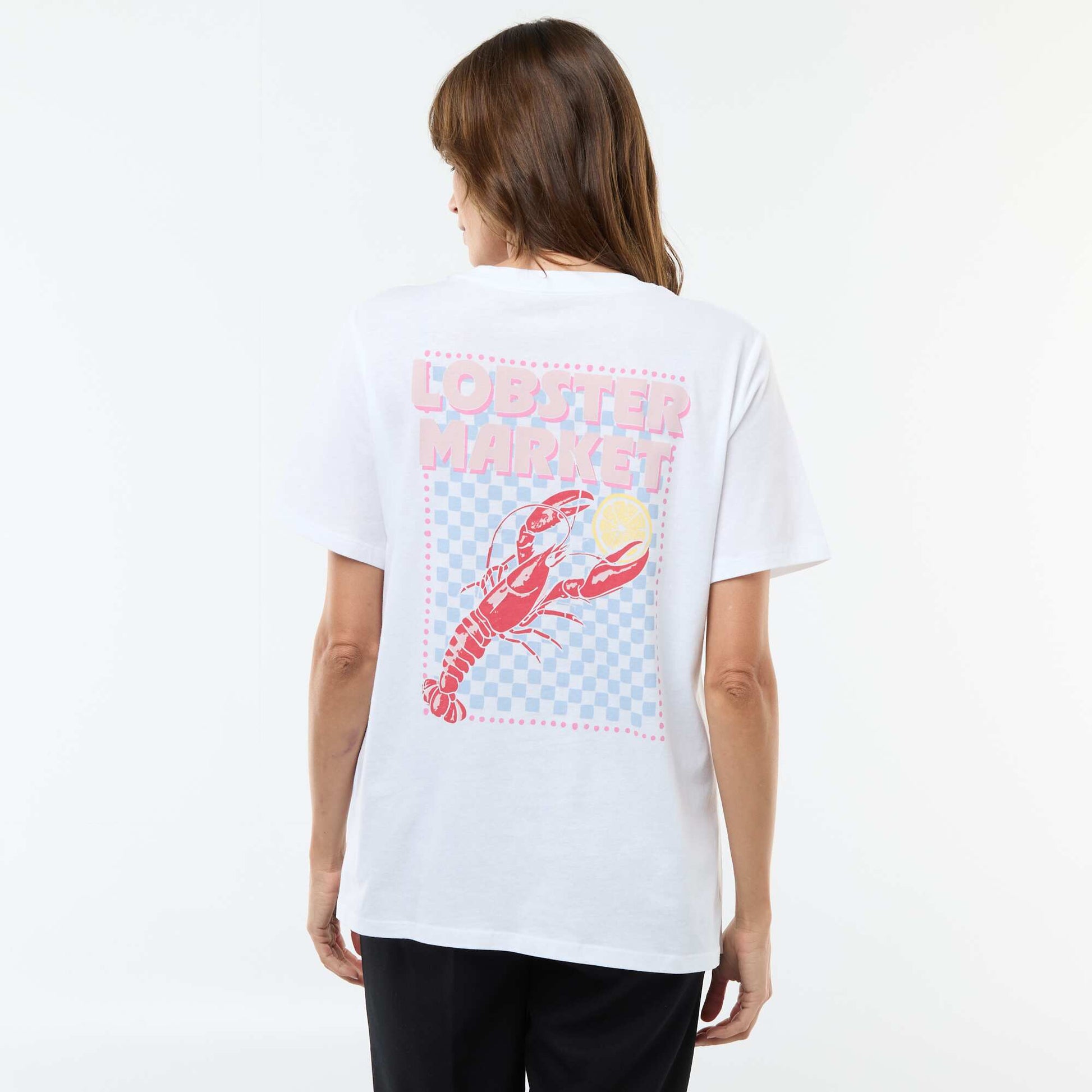 Printed Short-Sleeved Nursing T-Shirt WHITE