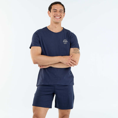 Short pajama set t-shirt + shorts - 2 pieces BLUE