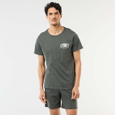 Short pajama set t-shirt + shorts - 2 pieces GREEN