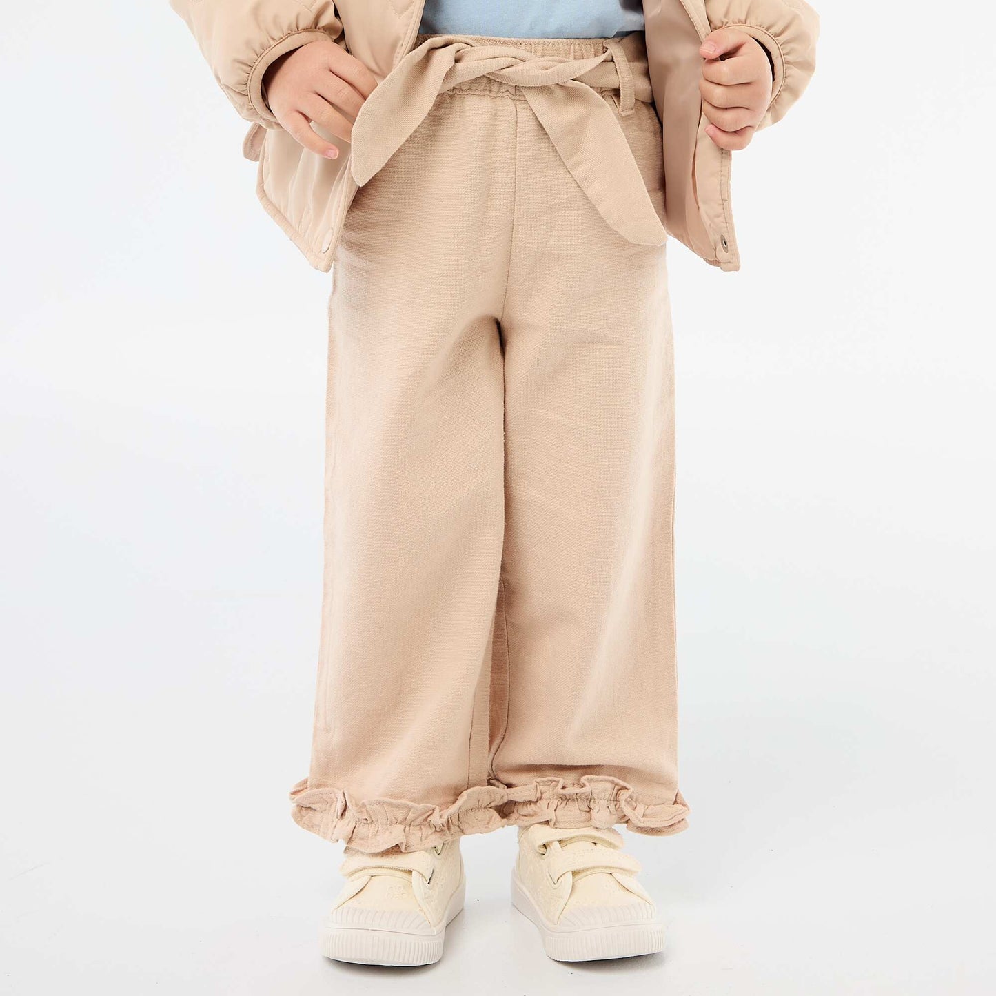 Mixed Linen Trousers BEIGE