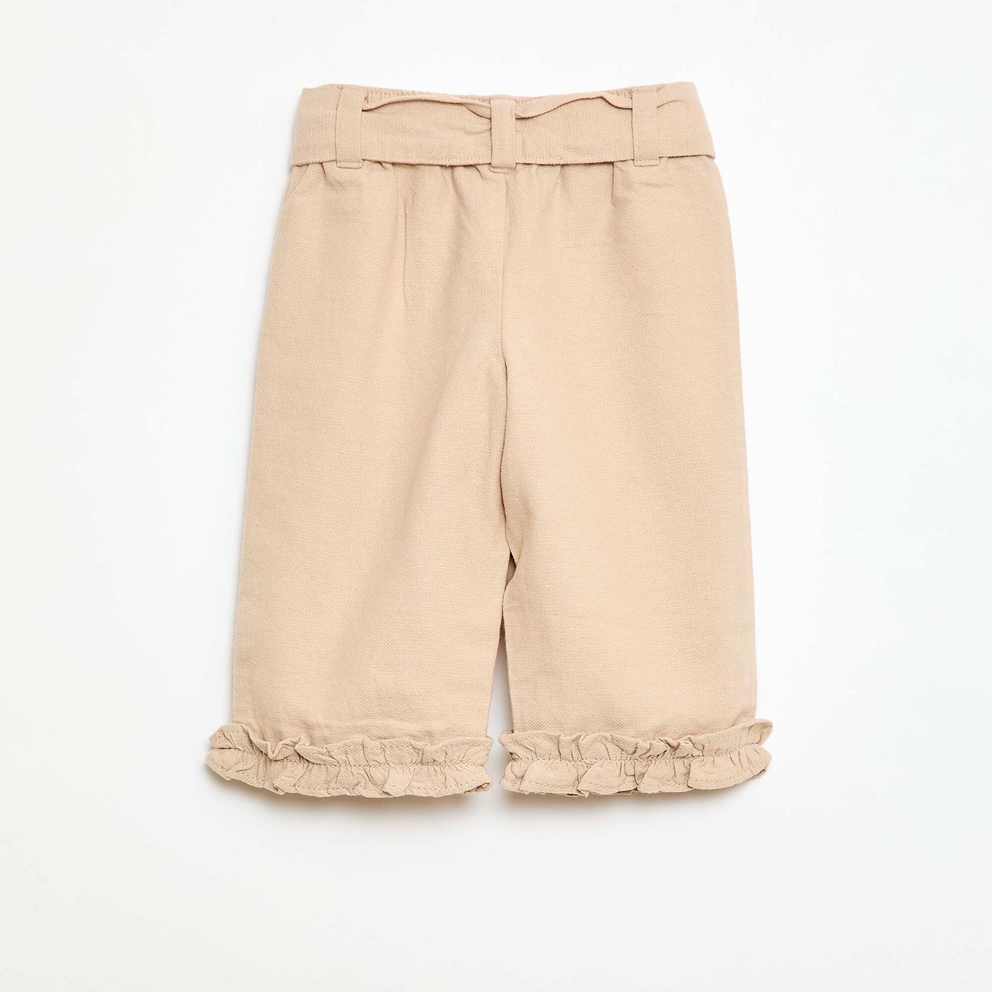 Mixed Linen Trousers BEIGE