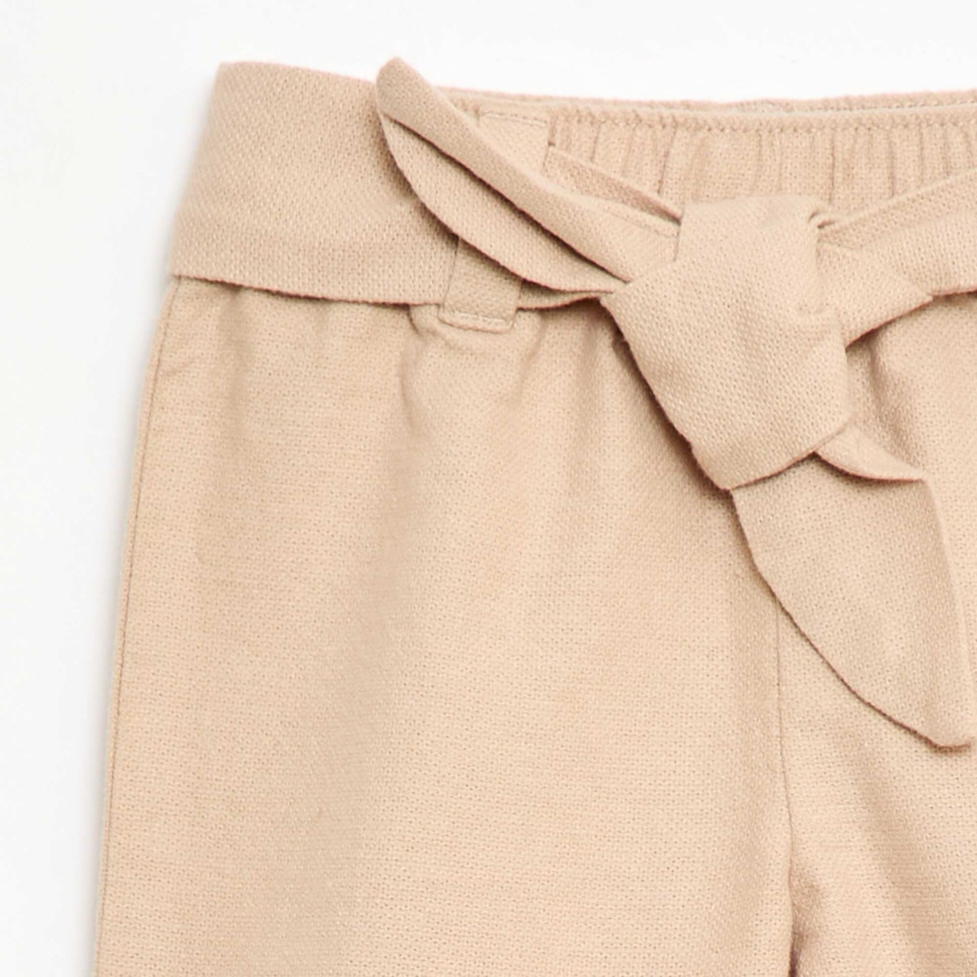 Mixed Linen Trousers BEIGE