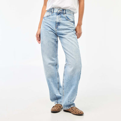 Cotton Balloon Denim Pants BLUE