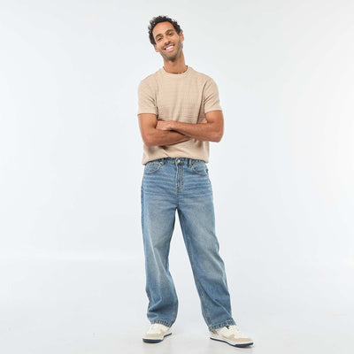 Wide Leg / Relaxed Fit 5-Pocket Jeans BLUE
