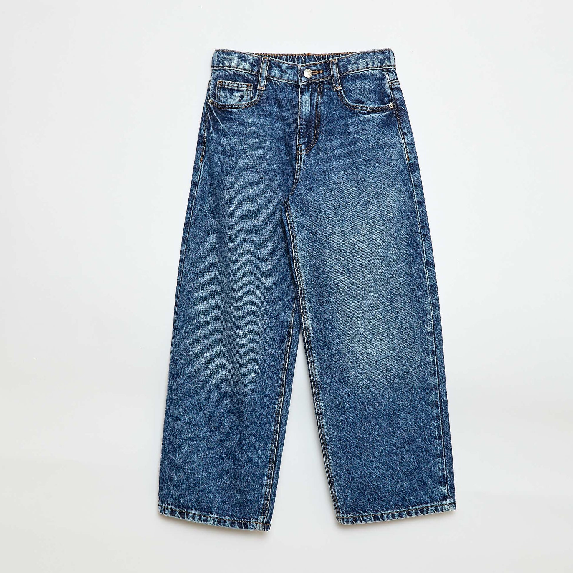 Solid Baggy 5-Pocket Jeans BLUE