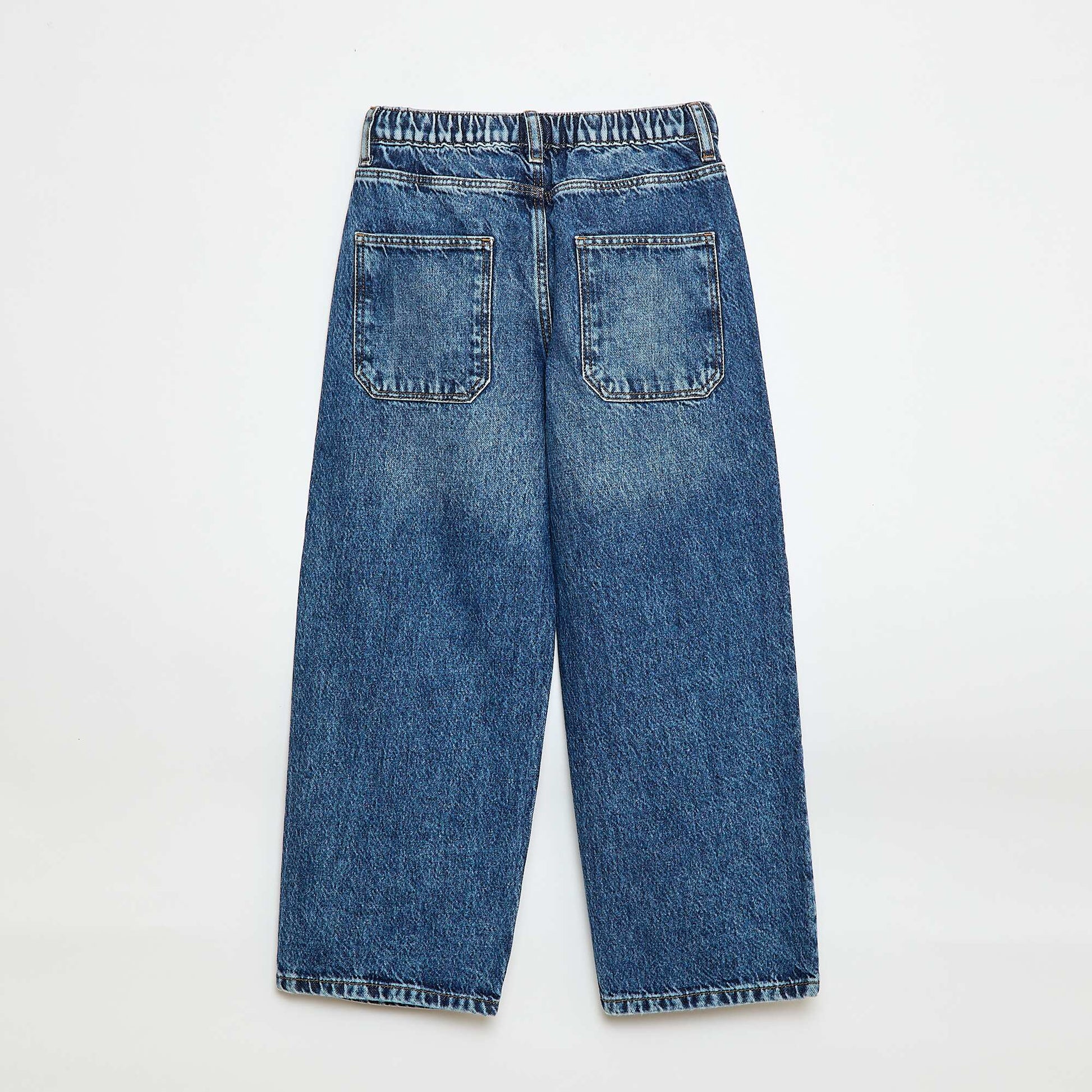 Solid Baggy 5-Pocket Jeans BLUE
