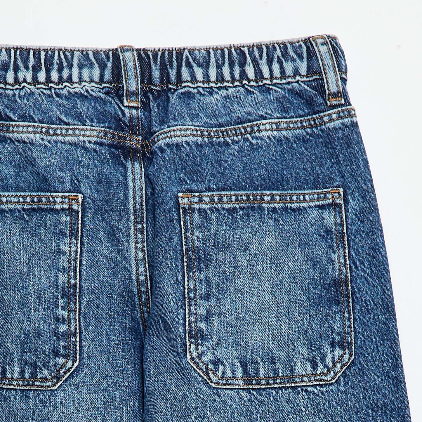 Solid Baggy 5-Pocket Jeans BLUE