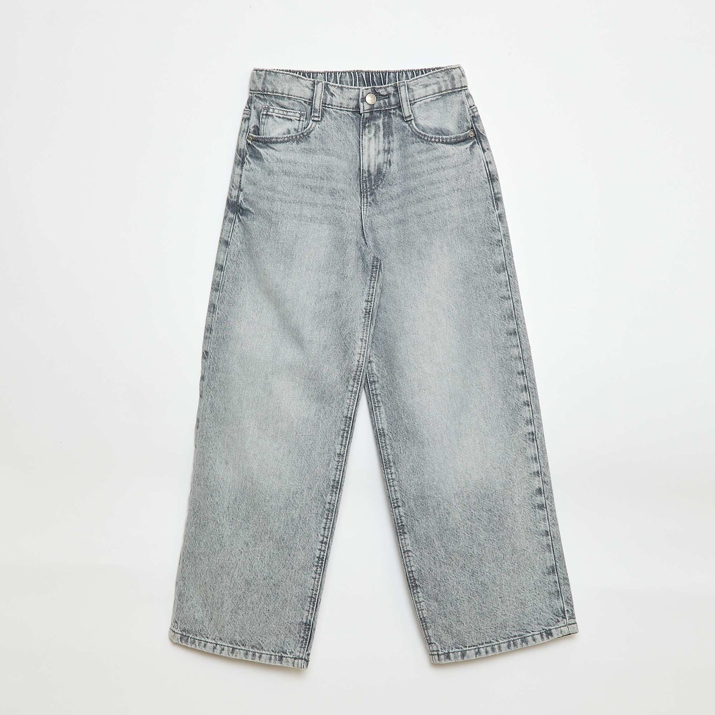 Plain Baggy 5-Pocket Jeans GREY