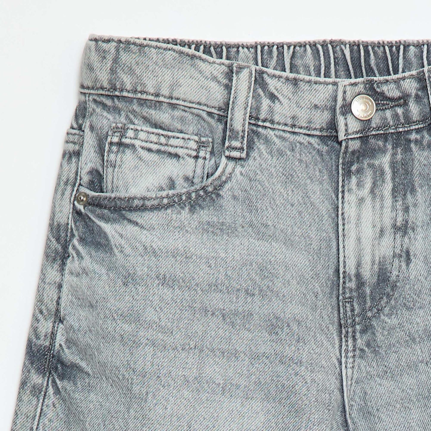 Plain Baggy 5-Pocket Jeans GREY