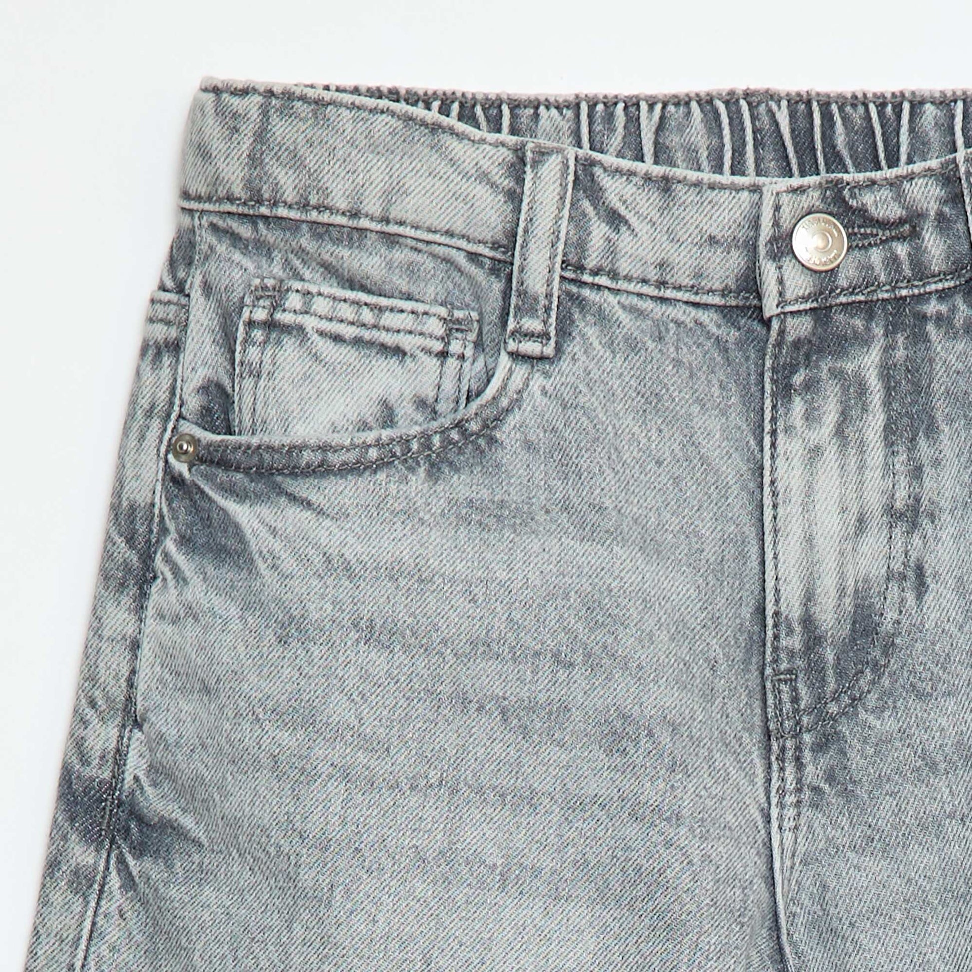 Plain Baggy 5-Pocket Jeans GREY