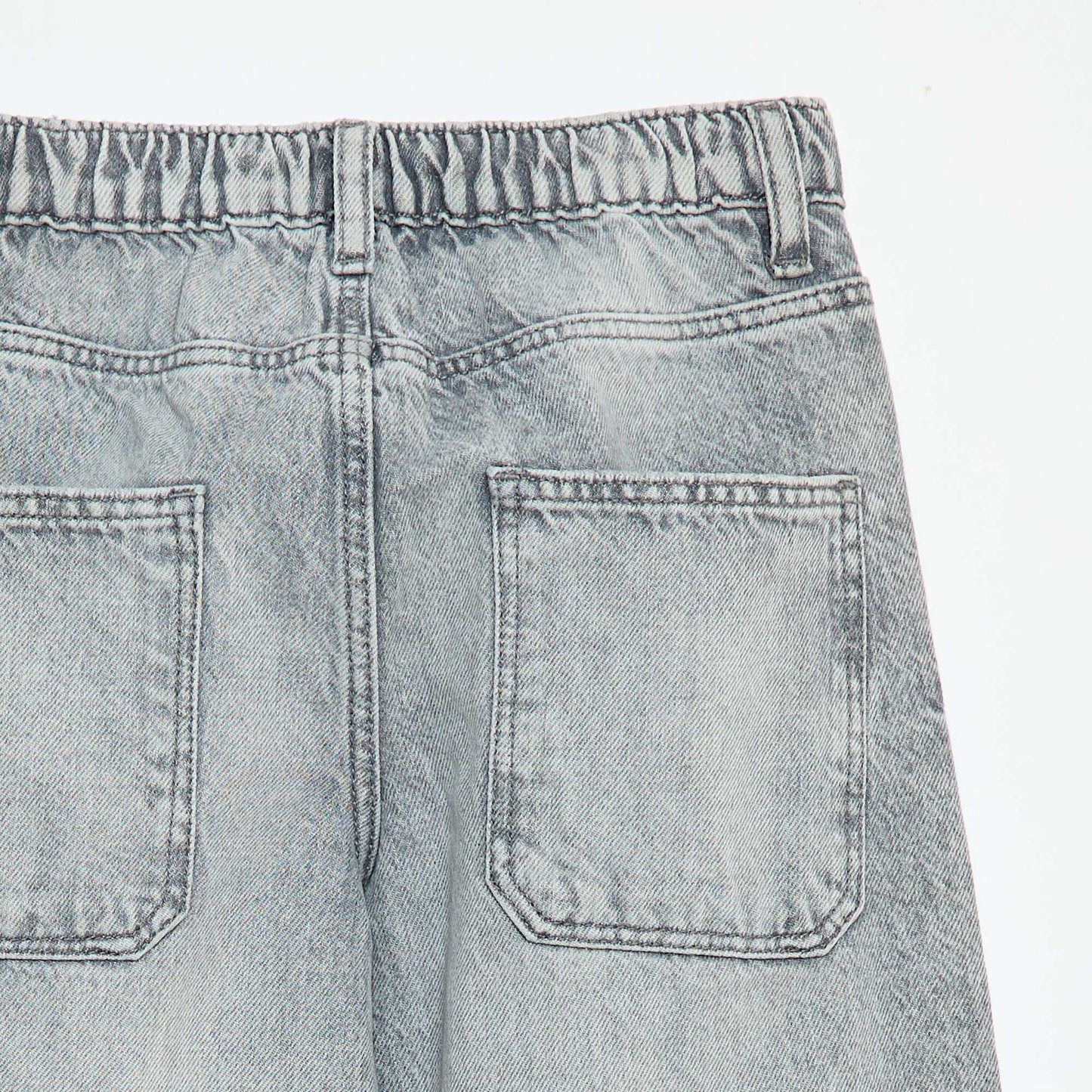 Plain Baggy 5-Pocket Jeans GREY