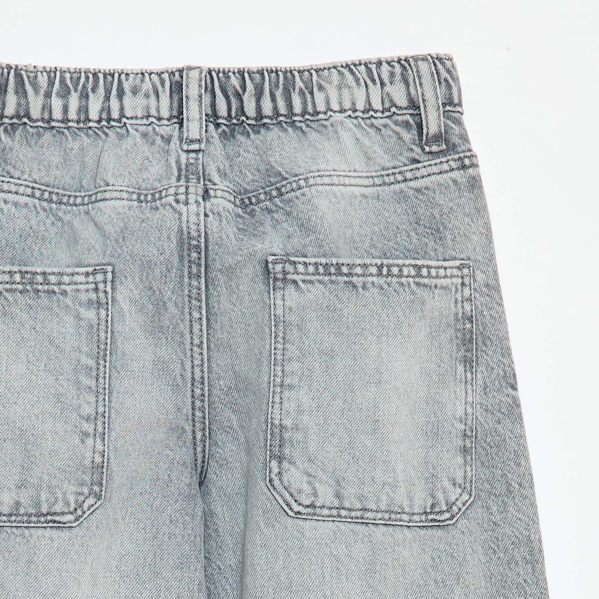 Plain Baggy 5-Pocket Jeans GREY
