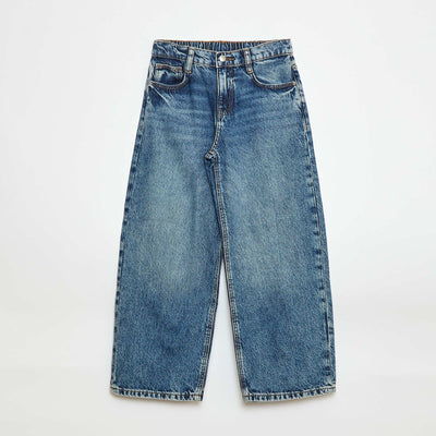 Solid Baggy 5-Pocket Jeans BLUE