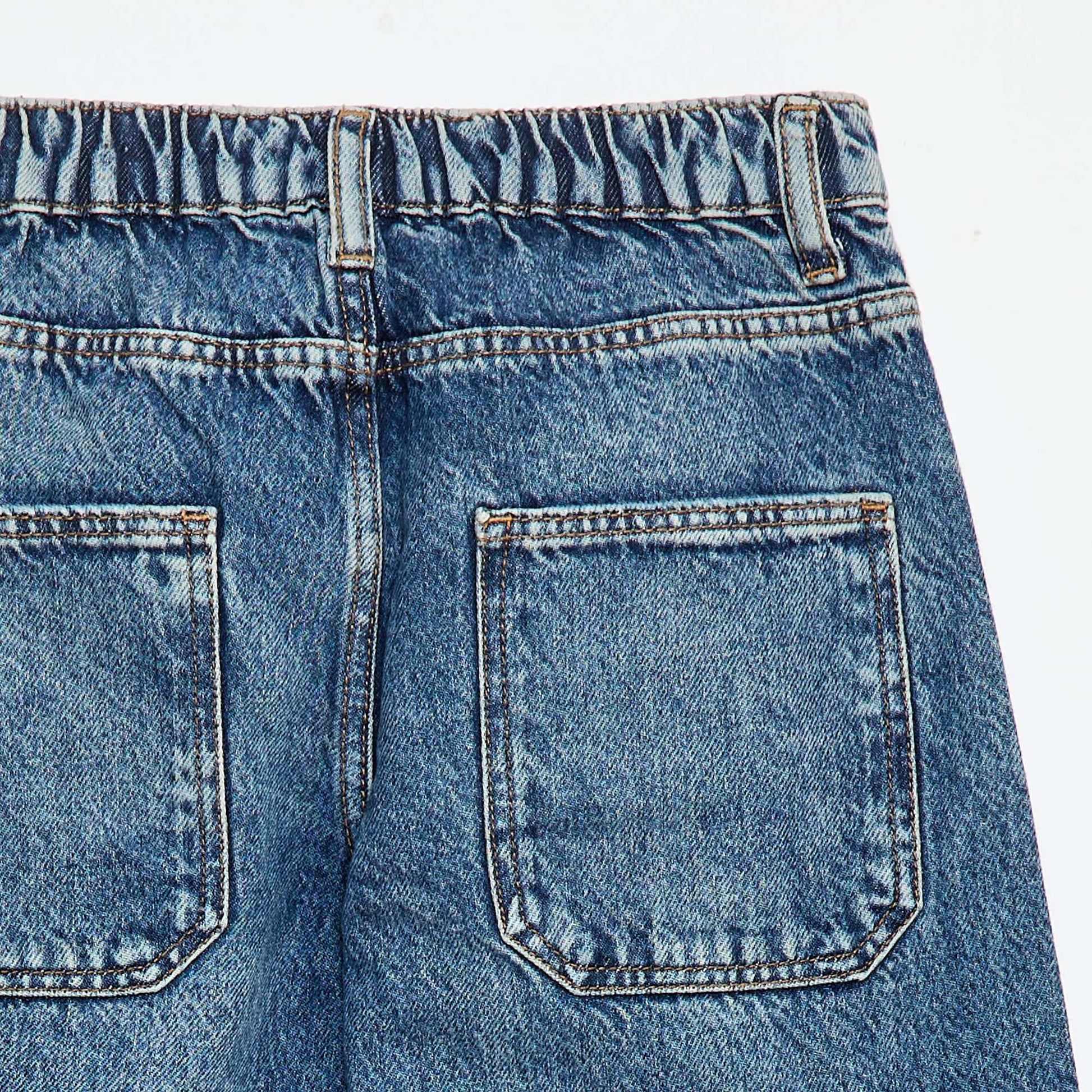 Solid Baggy 5-Pocket Jeans BLUE