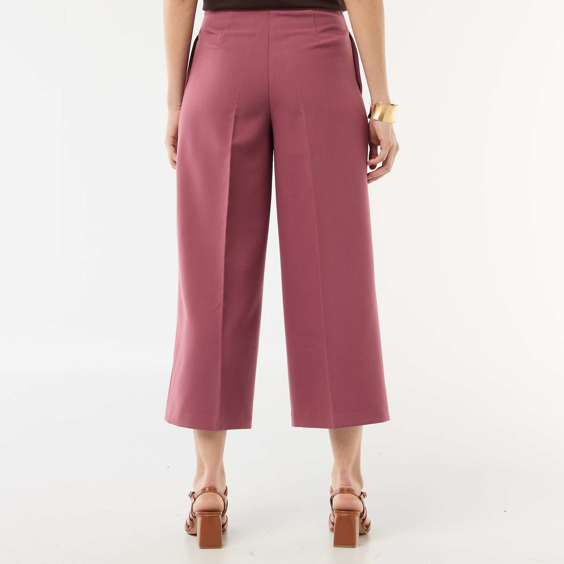 Wide-Leg Dress Pants RED