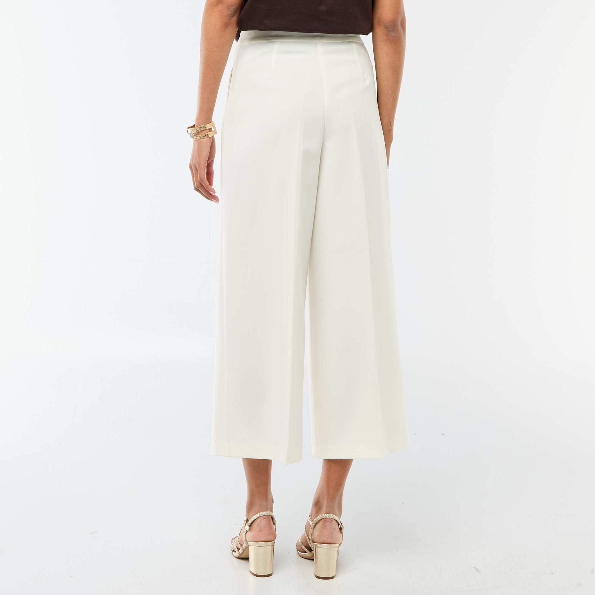 Wide-Leg Dress Pants WHITE