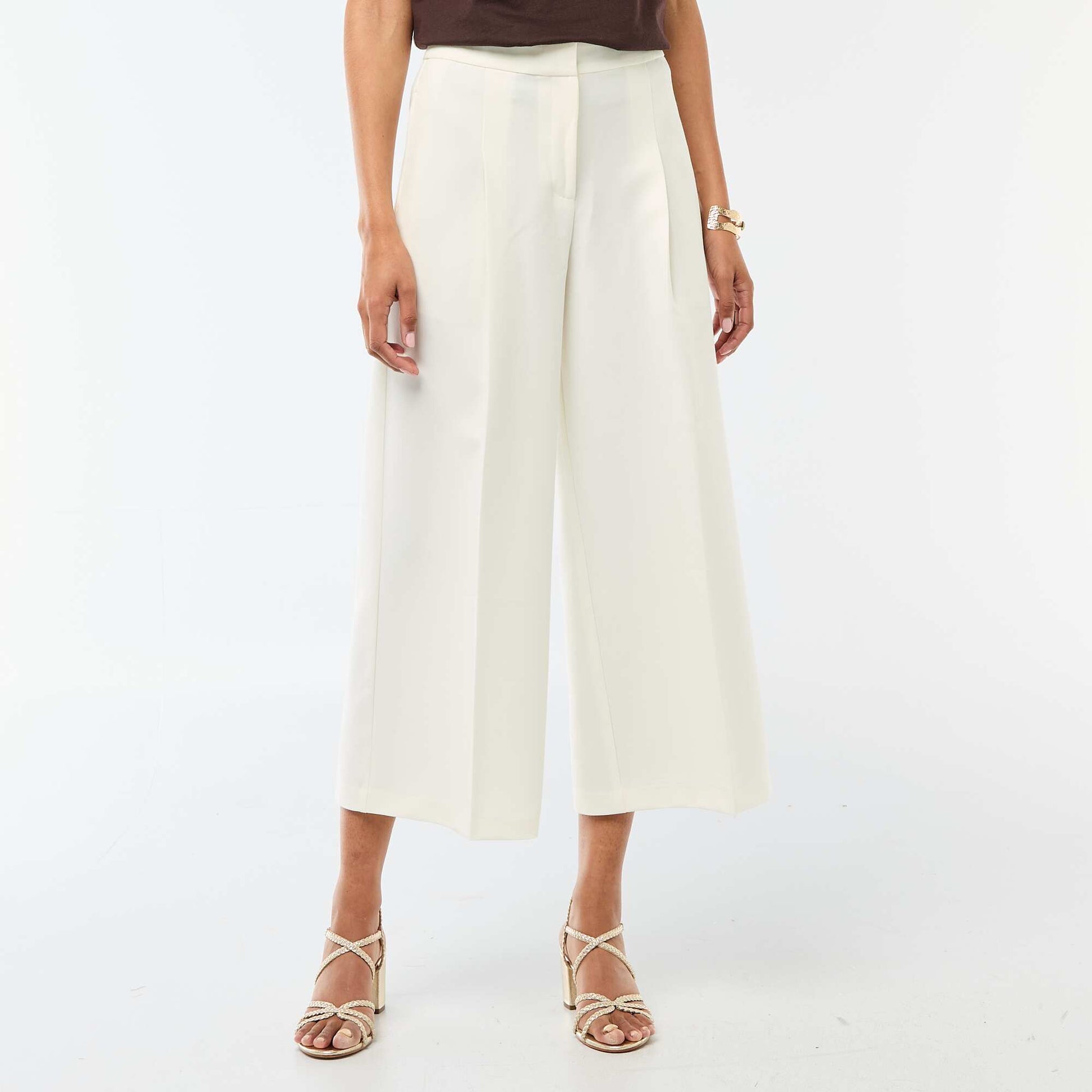 Wide-Leg Dress Pants WHITE